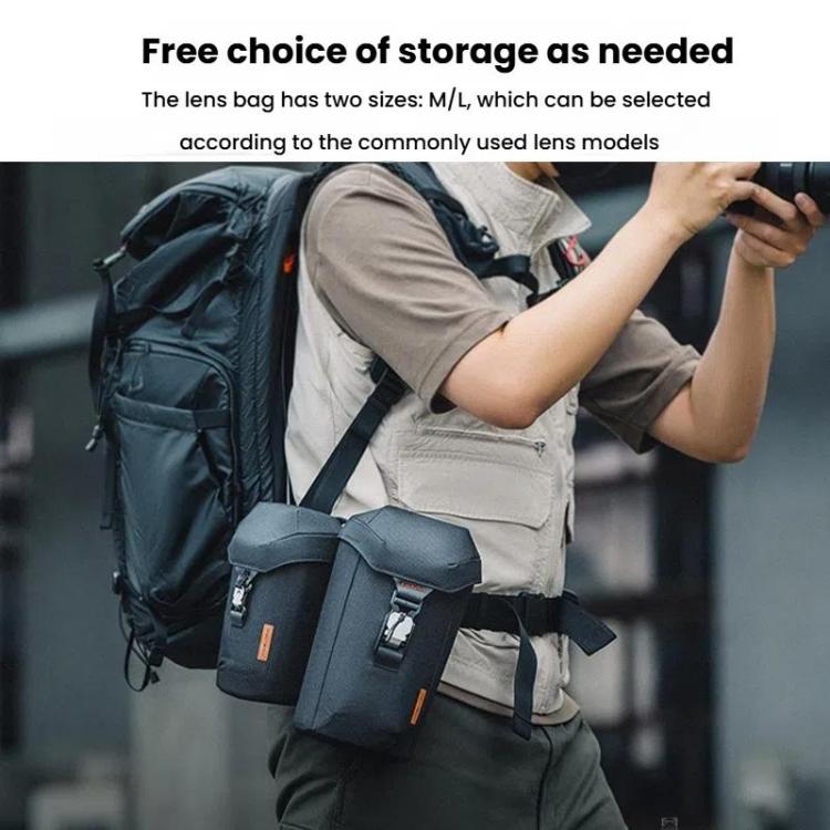 Bolsa de almacenamiento impermeable para teleobjetivo de cámara réflex PGYTECH, M, L