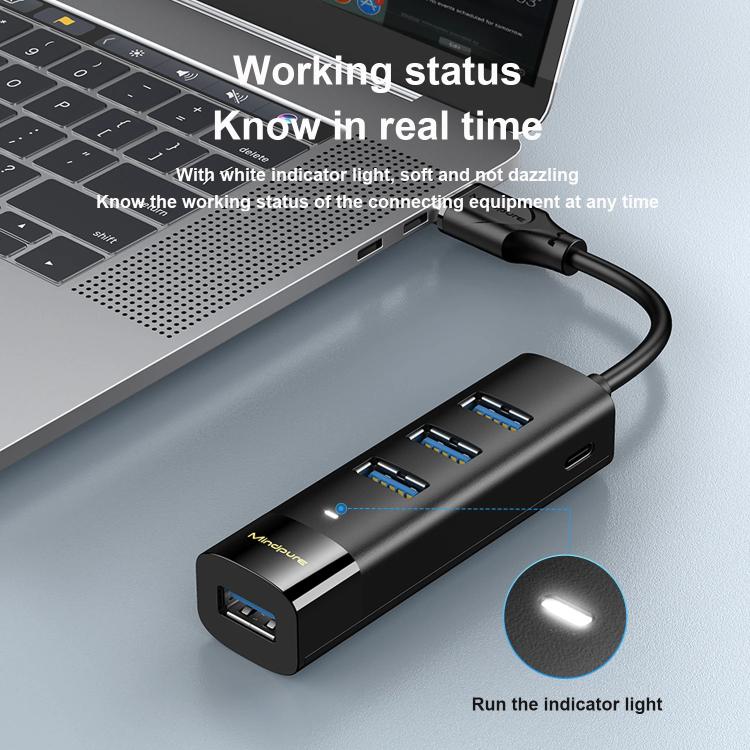 Divisor de estación de acoplamiento con concentrador USB 3.0 de 4 puertos, Mindpure US022 0.3m USB, Mindpure US022 1m USB, Mindpure US022 1.5m USB, Mindpure US023 0.3m Type-C, Mindpure US023 1m Type-C, Mindpure US023 1.5m Type-C