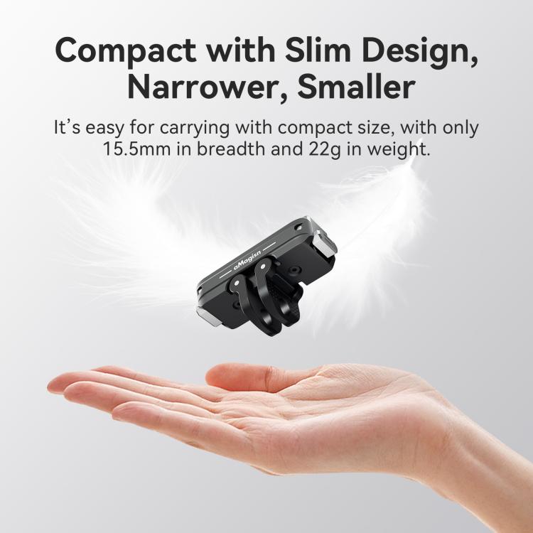 Adaptador de interfaz doble para soporte magnético de liberación rápida de metal aMagisn para DJI Osmo 360/Action 5 Pro/4/3