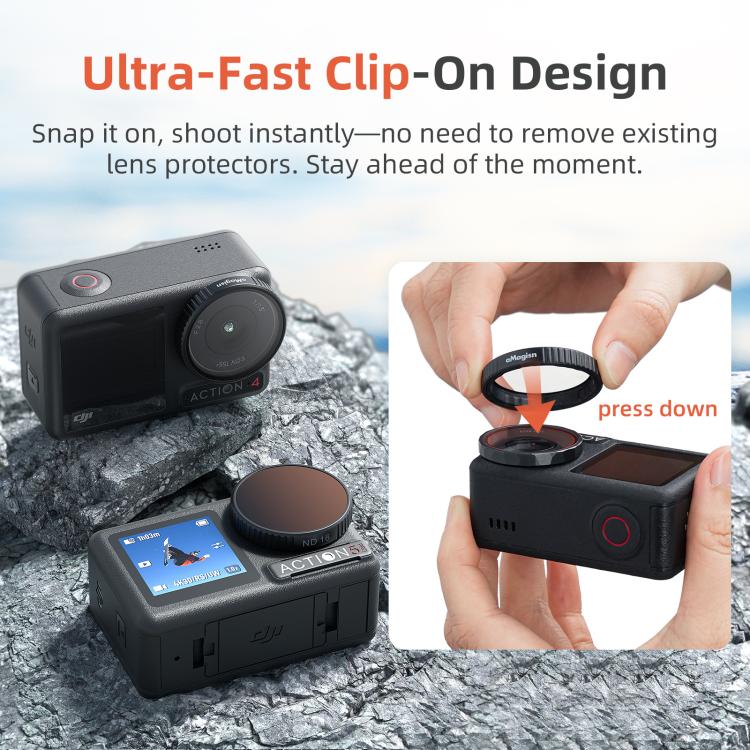Filtro aMagisn para DJI Action 5 Pro / 4 / 3, UV, CPL, ND8+16+32+64, ND8+16+32+CPL