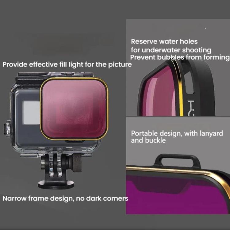 Carcasa impermeable para filtro de snorkel y buceo profundo PGYTECH para GoPro 5/6