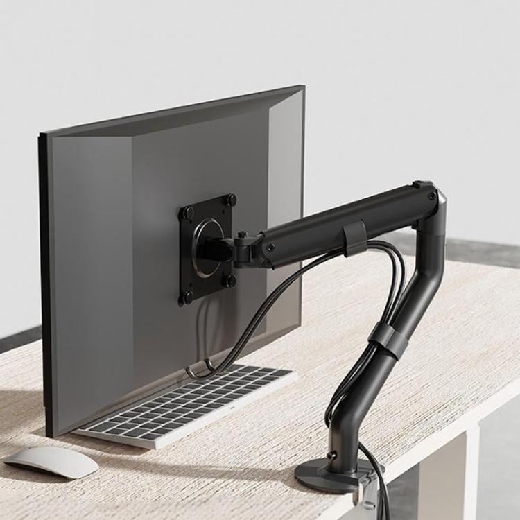 Soporte de escritorio ajustable con resorte de gas para monitores de 15 a 32 pulgadas., Arm Black, Arm White