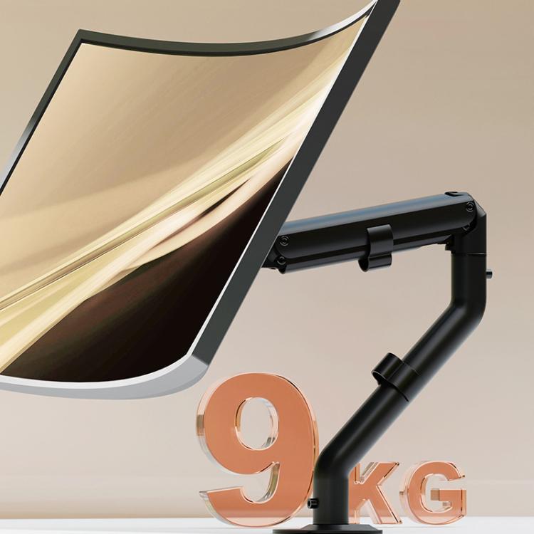 Soporte de escritorio ajustable con resorte de gas para monitores de 15 a 32 pulgadas., Arm Black, Arm White