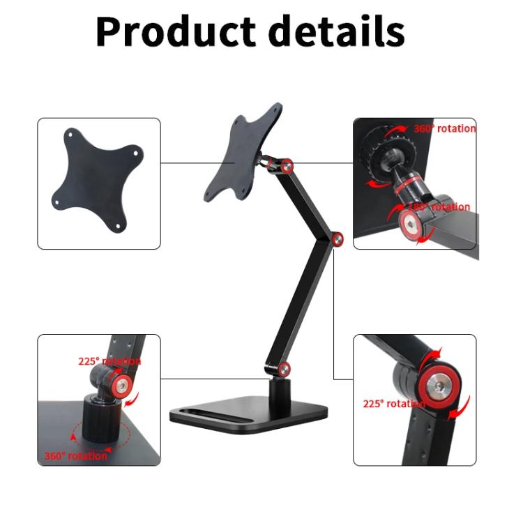 Soporte portátil VESA para monitor, ajustable en altura y giratorio, para pantallas de 17 pulgadas., 17-Inch Vesa