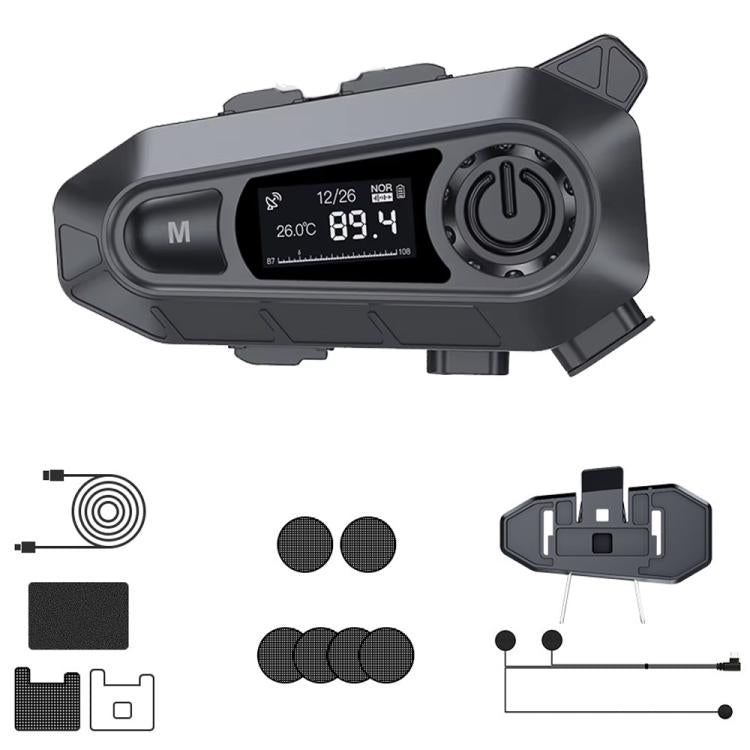 Auriculares Bluetooth con reducción de ruido para casco de motocicleta A1 IP67 resistentes al agua, Soft Mic, Hard Mic, Soft and Hard Mics