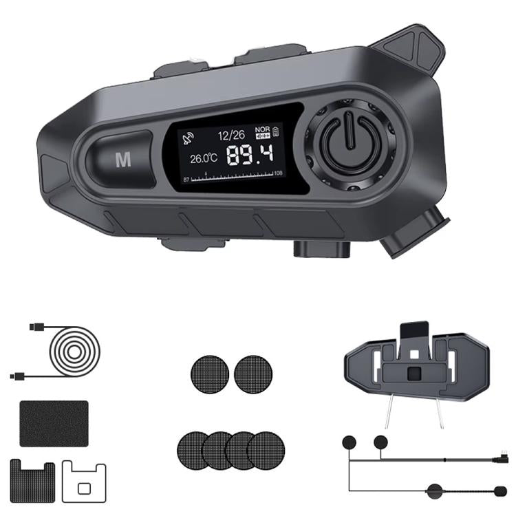 Auriculares Bluetooth con reducción de ruido para casco de motocicleta A1 IP67 resistentes al agua, Soft Mic, Hard Mic, Soft and Hard Mics