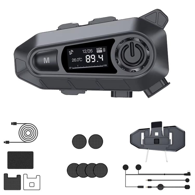 Auriculares Bluetooth con reducción de ruido para casco de motocicleta A1 IP67 resistentes al agua, Soft Mic, Hard Mic, Soft and Hard Mics