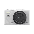 Cámara digital W1 5K HD de 75 MP con zoom digital de 18x, grabadora de vídeo WiFi y pantalla abatible., W1 White, W1 Black