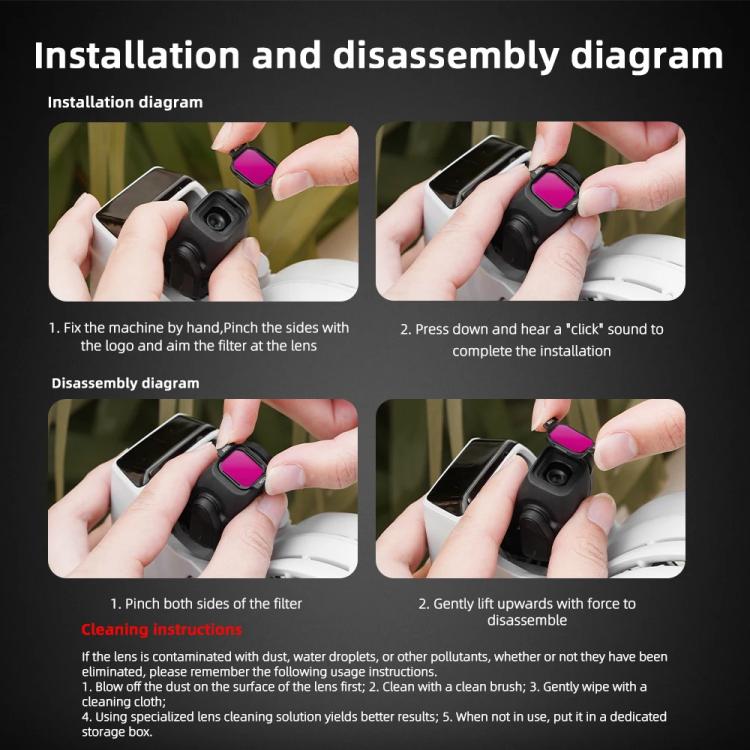 Filtros de lente BRDRC para DJI Flip y accesorios de protección de lentes, UV, CPL, ND8, ND16, ND32