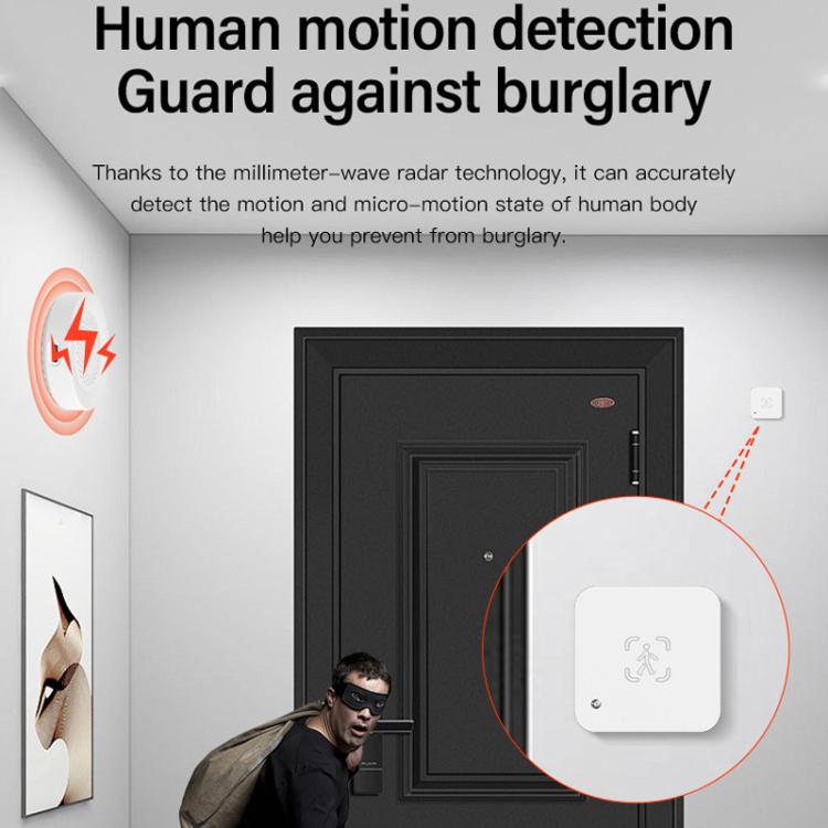 Sensor de presencia humana, detección por radar de ondas milimétricas, sensor de iluminancia integrado., Tuya WiFi Square, Tuya WiFi Round, Tuya Zigbee Square, Tuya Zigbee Round