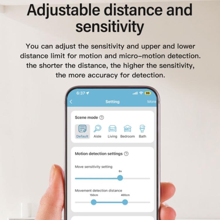 Sensor de presencia humana, detección por radar de ondas milimétricas, sensor de iluminancia integrado., Tuya WiFi Square, Tuya WiFi Round, Tuya Zigbee Square, Tuya Zigbee Round
