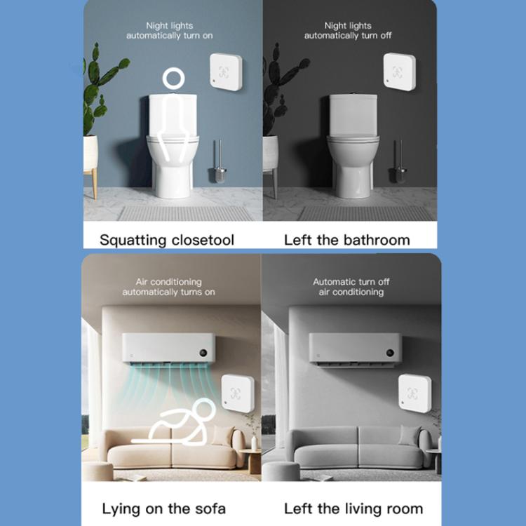 Sensor de presencia humana, detección por radar de ondas milimétricas, sensor de iluminancia integrado., Tuya WiFi Square, Tuya WiFi Round, Tuya Zigbee Square, Tuya Zigbee Round