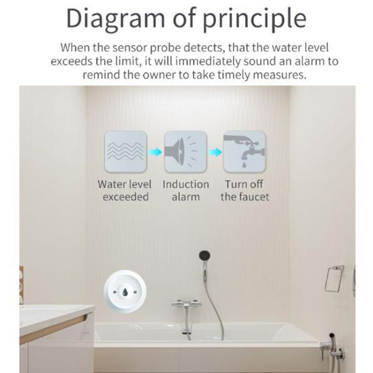 Sensor detector de fugas de agua Zigbee, compatible con Home Assistant., ZG-222Z