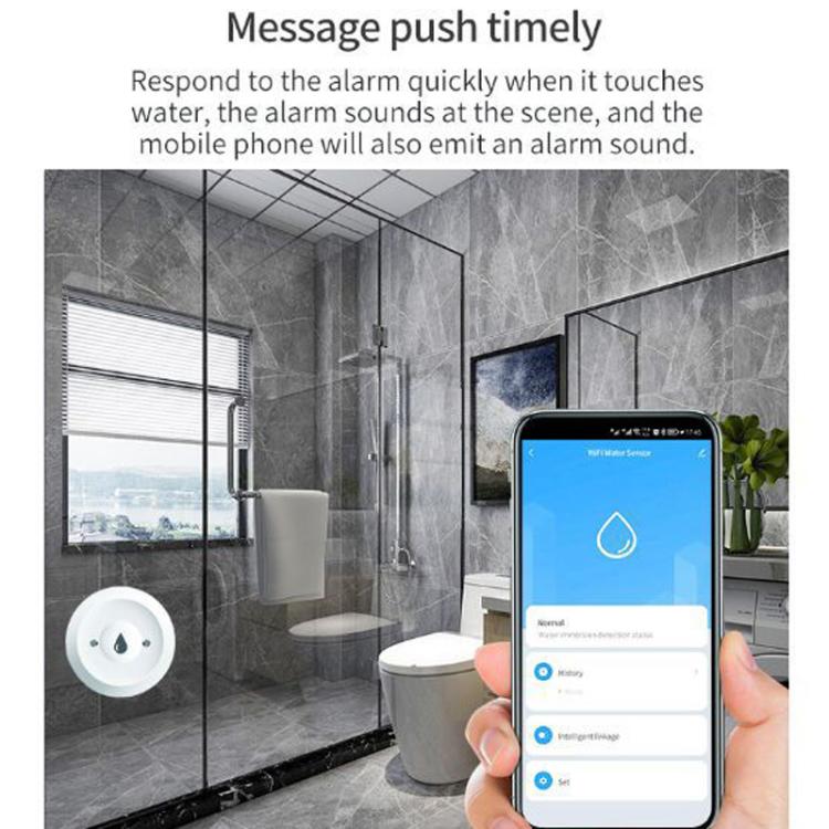 Sensor detector de fugas de agua Zigbee, compatible con Home Assistant., ZG-222Z