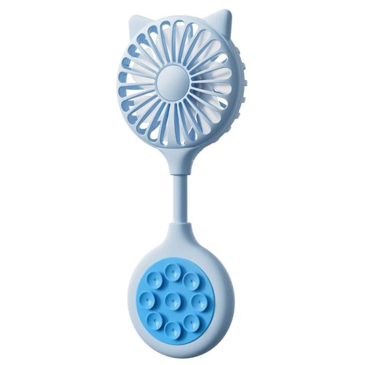 Mini ventilador con ventosa, recargable por USB, de escritorio, portátil y plegable.