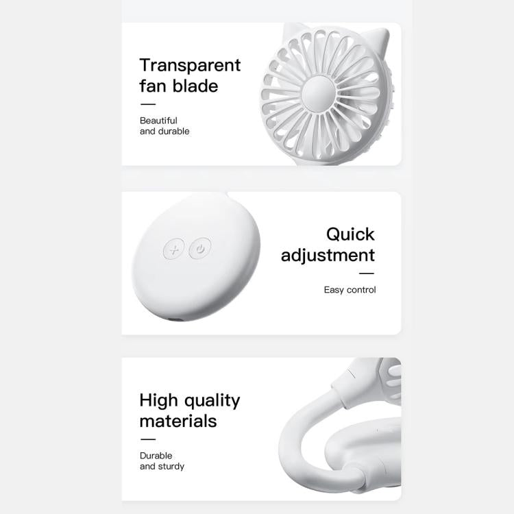 Mini ventilador con ventosa, recargable por USB, de escritorio, portátil y plegable.