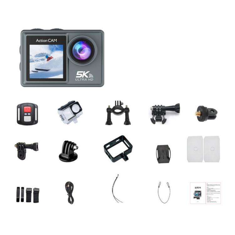 Cámara de acción 5K con estabilización de imagen, grabación HD para exteriores, ciclismo y buceo., M40R With Remote Control, M40TR With Touch Screen + Remote Control, M40TRW With Touch Screen + Integrated Remote-Controlled Microphone