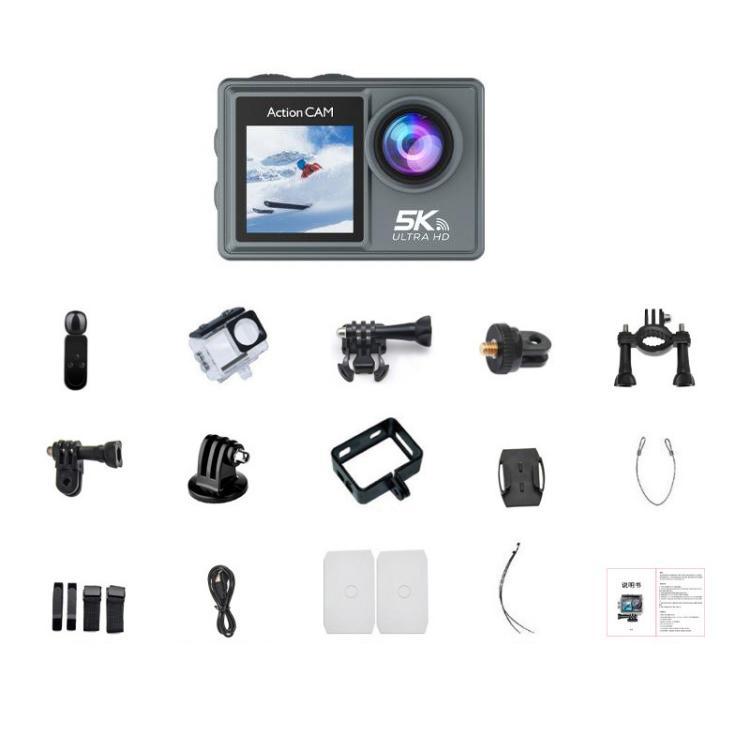 Cámara de acción 5K con estabilización de imagen, grabación HD para exteriores, ciclismo y buceo., M40R With Remote Control, M40TR With Touch Screen + Remote Control, M40TRW With Touch Screen + Integrated Remote-Controlled Microphone
