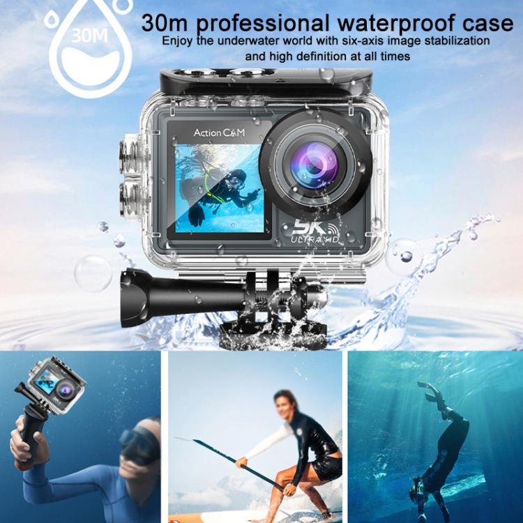 Cámara de acción 5K con estabilización de imagen, grabación HD para exteriores, ciclismo y buceo., M40R With Remote Control, M40TR With Touch Screen + Remote Control, M40TRW With Touch Screen + Integrated Remote-Controlled Microphone