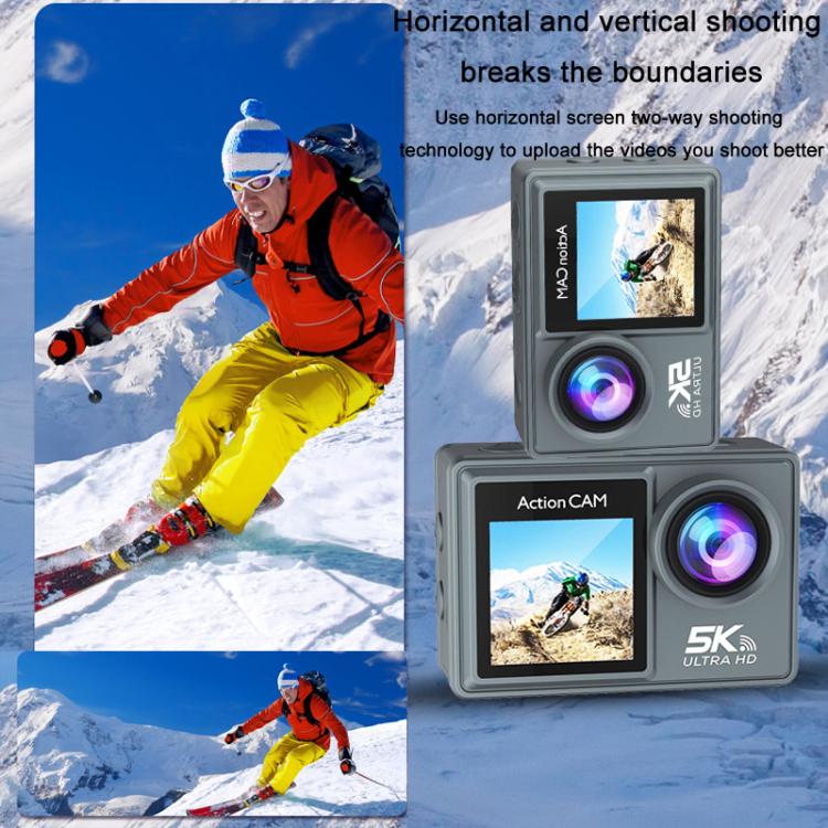 Cámara de acción 5K con estabilización de imagen, grabación HD para exteriores, ciclismo y buceo., M40R With Remote Control, M40TR With Touch Screen + Remote Control, M40TRW With Touch Screen + Integrated Remote-Controlled Microphone