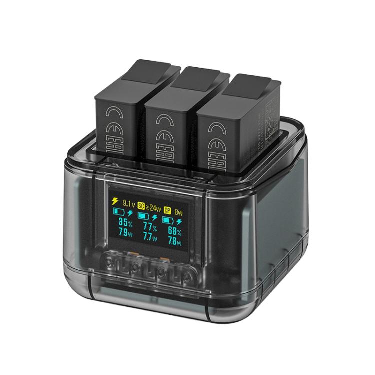 Base de carga súper rápida para GoPro HERO13 Black con pantalla OLED
