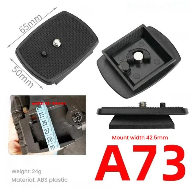 Placa de liberación rápida de 42,5 mm para adaptador de trípode para smartphone/cámara réflex digital