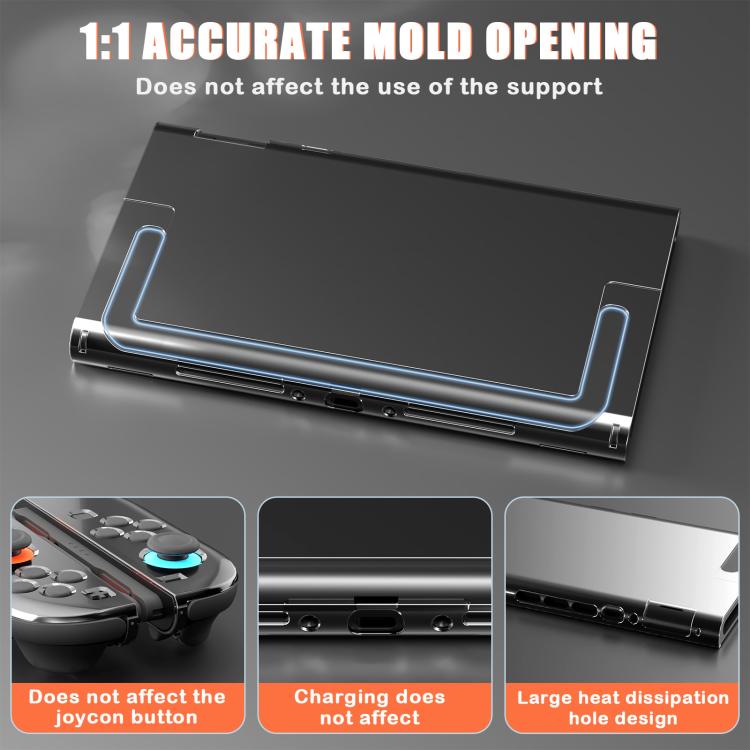 Funda protectora transparente con carcasa de cristal dividida para Nintendo Switch 2