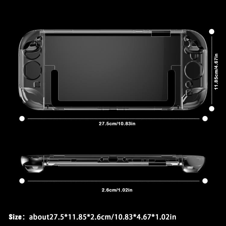 Funda protectora transparente con carcasa de cristal dividida para Nintendo Switch 2