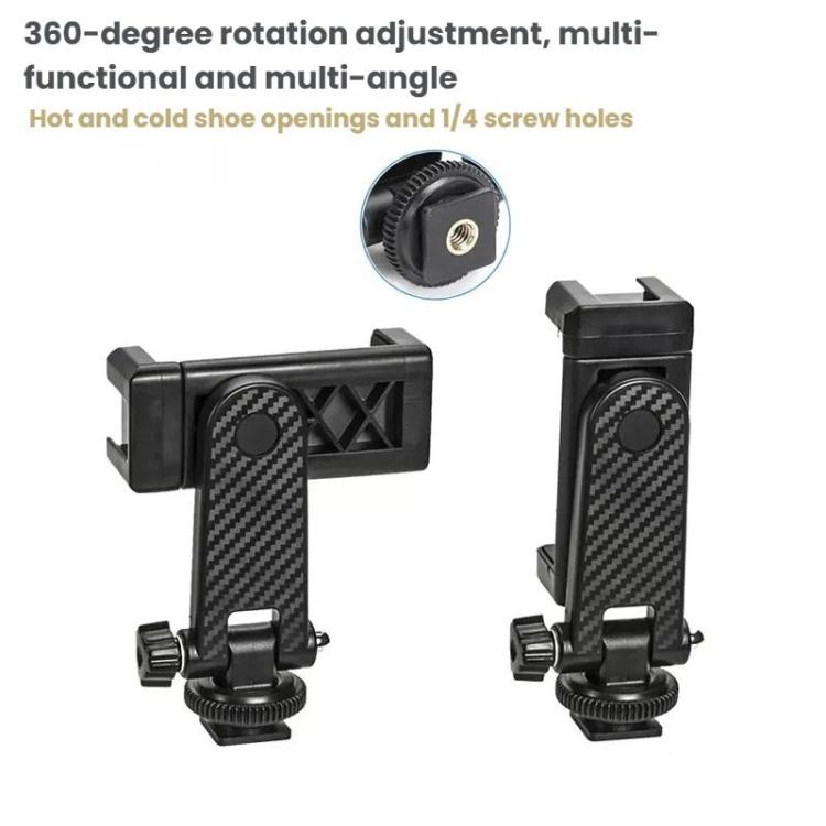Abrazadera giratoria vertical y horizontal para teléfono, zapata para cámara, soporte de montaje para trípode, 007