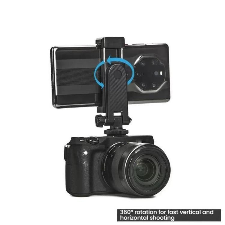 Abrazadera giratoria vertical y horizontal para teléfono, zapata para cámara, soporte de montaje para trípode, 007