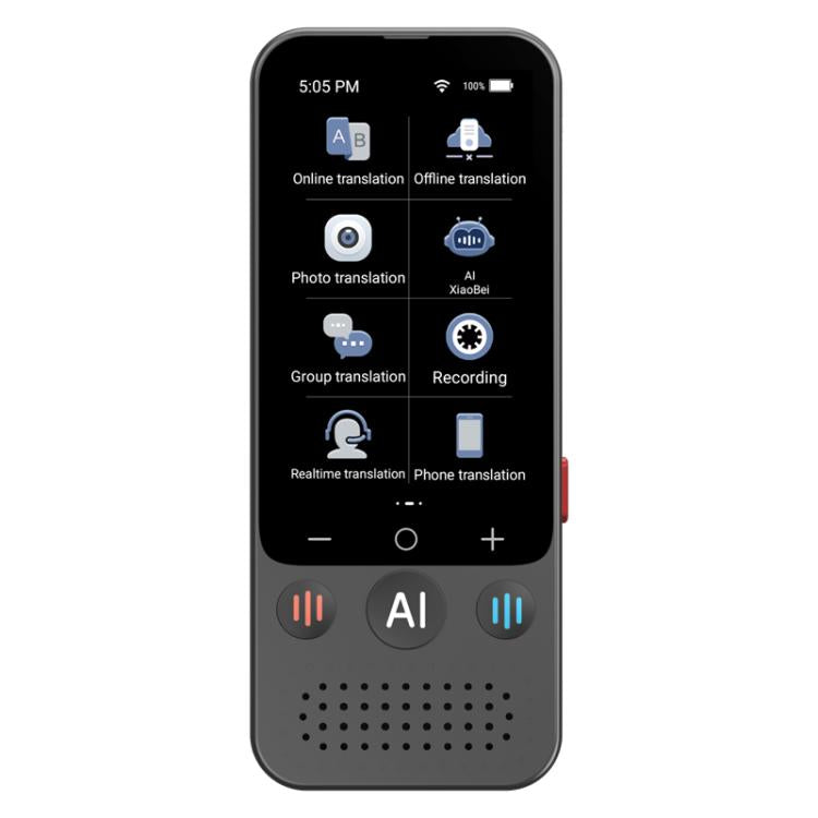 Dispositivo traductor multilingüe con IA y pantalla de 3,1 pulgadas. 139 idiomas en línea/17 fuera de línea. Traducción de voz, fotos y texto en tiempo real., Z15W