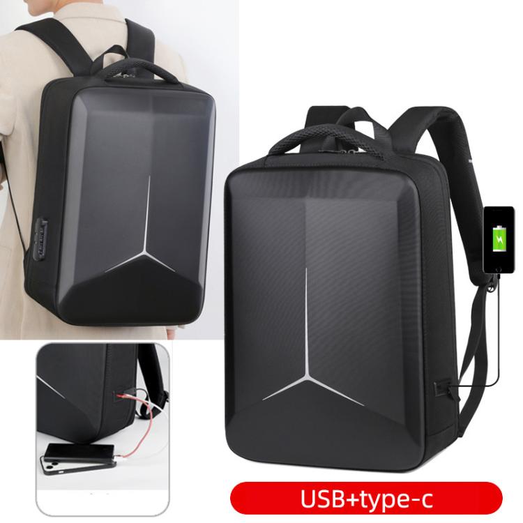 Mochila rígida para portátil de 17,3 a 18 pulgadas con puertos de carga USB y tipo C, unisex, antirrobo, ideal para viajes de negocios., Gray, Blue, Black, Airbag Black, Airbag Gray, Airbag Blue