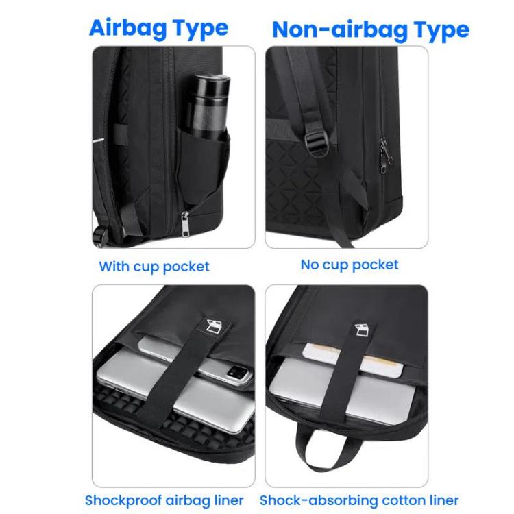 Mochila rígida para portátil de 17,3 a 18 pulgadas con puertos de carga USB y tipo C, unisex, antirrobo, ideal para viajes de negocios., Gray, Blue, Black, Airbag Black, Airbag Gray, Airbag Blue