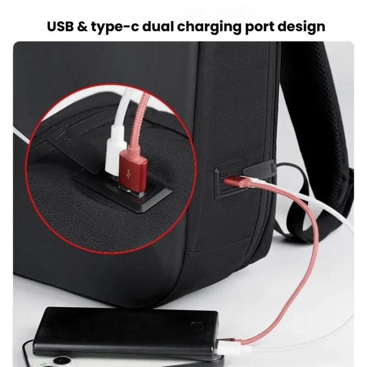 Mochila rígida para portátil de 17,3 a 18 pulgadas con puertos de carga USB y tipo C, unisex, antirrobo, ideal para viajes de negocios., Gray, Blue, Black, Airbag Black, Airbag Gray, Airbag Blue