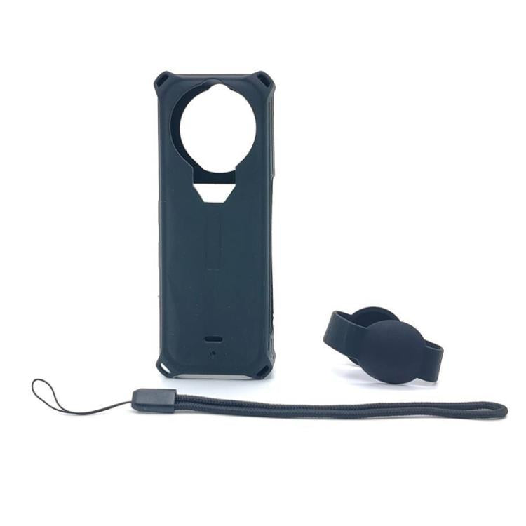 Funda protectora de silicona a prueba de golpes para cámara Insta360 X5 con tapa de lente.