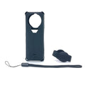 Funda protectora de silicona a prueba de golpes para cámara Insta360 X5 con tapa de lente.