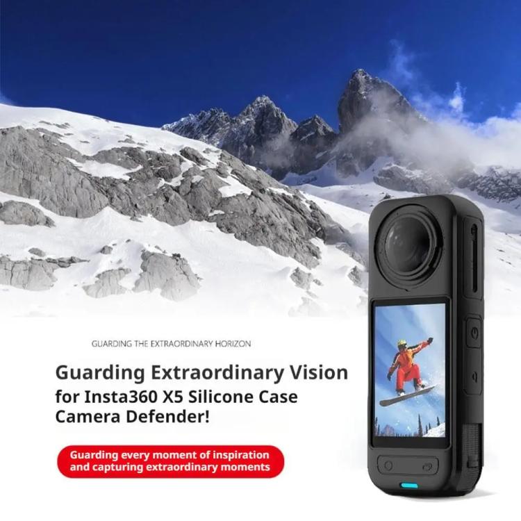 Funda protectora de silicona para cámara Insta360 X5, antipolvo y resistente a las manchas., Silicone Case