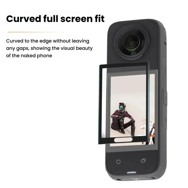 Protector de pantalla Sunnylife curvo de vidrio templado HD, antiexplosión, anticaída y antiarañazos., For Insta360 X5 / X4, For Insta360 X5 / X4 2sets