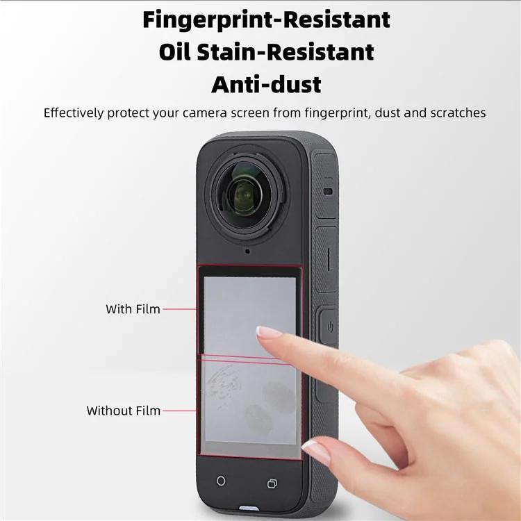 Protector de pantalla Sunnylife curvo de vidrio templado HD, antiexplosión, anticaída y antiarañazos., For Insta360 X5 / X4, For Insta360 X5 / X4 2sets
