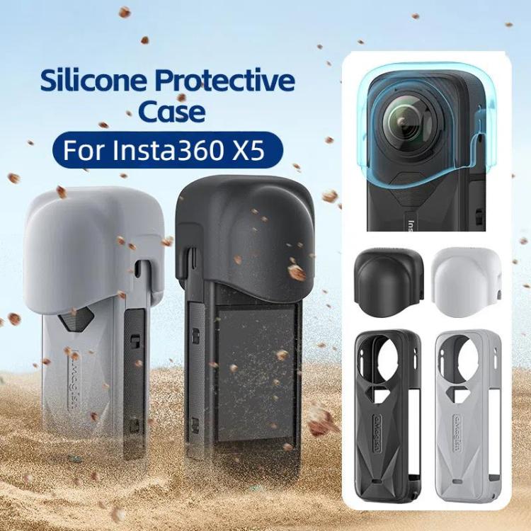 Accesorios de protección para la cámara de acción Insta360 X5, aMagisn Body Case+Lens Cap Black, aMagisn Body Case+Lens Cap Gray, aMagisn Body Case Black, aMagisn Body Case Gray
