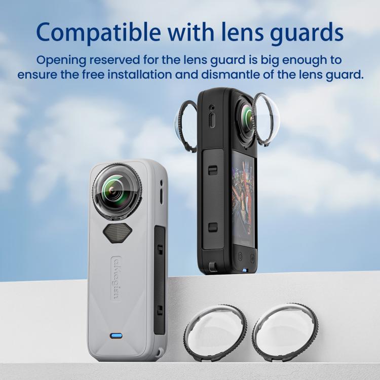 Accesorios de protección para la cámara de acción Insta360 X5, aMagisn Body Case+Lens Cap Black, aMagisn Body Case+Lens Cap Gray, aMagisn Body Case Black, aMagisn Body Case Gray