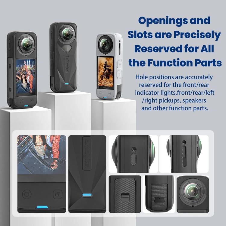 Accesorios de protección para la cámara de acción Insta360 X5, aMagisn Body Case+Lens Cap Black, aMagisn Body Case+Lens Cap Gray, aMagisn Body Case Black, aMagisn Body Case Gray
