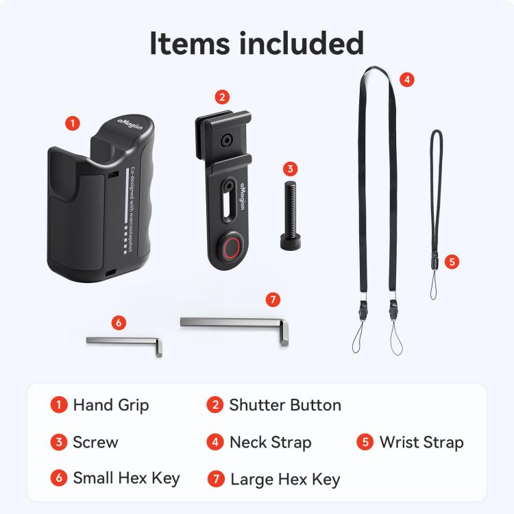 Kit de empuñadura aMagisn Xplorer para vlogging callejero, compatible con cámaras de acción Insta360, DJI Action y GoPro Hero Series., For Insta360, DJI Action, and GoPro
