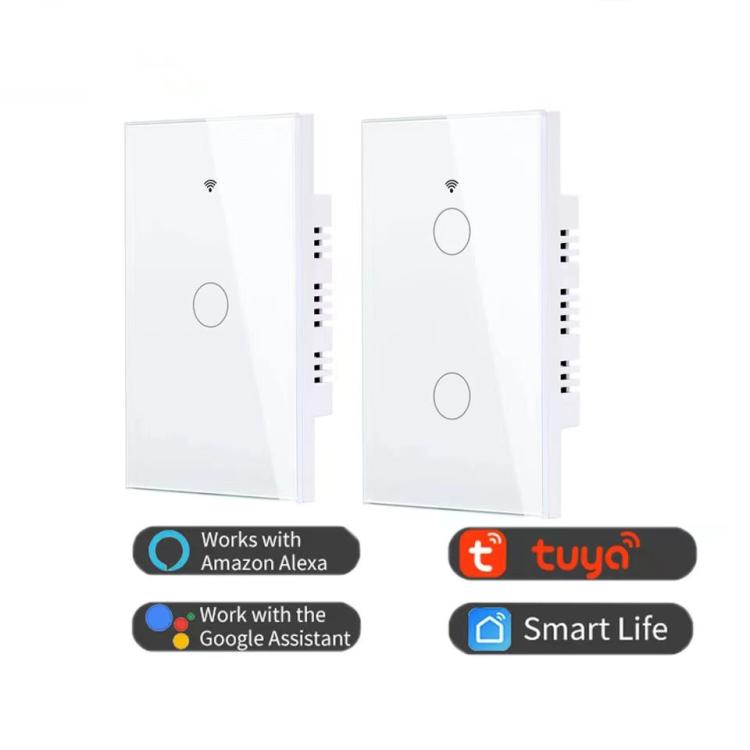 Modelo 120 US Gauge Graffiti Smart WIFI Interruptor de fuego único, 1-Gang White, 2-Gang White, 1-Gang Black, 2-Gang Black, 1-Gang Gold, 2-Gang Gold