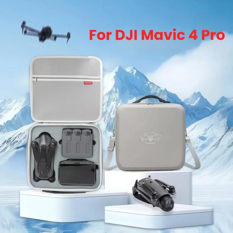 Funda de transporte Fly More Combo / Creator Combo para DJI Mavic 4 Pro. Bolso bandolera de PU resistente., Shoulder Bag Black, Shoulder Bag Gray