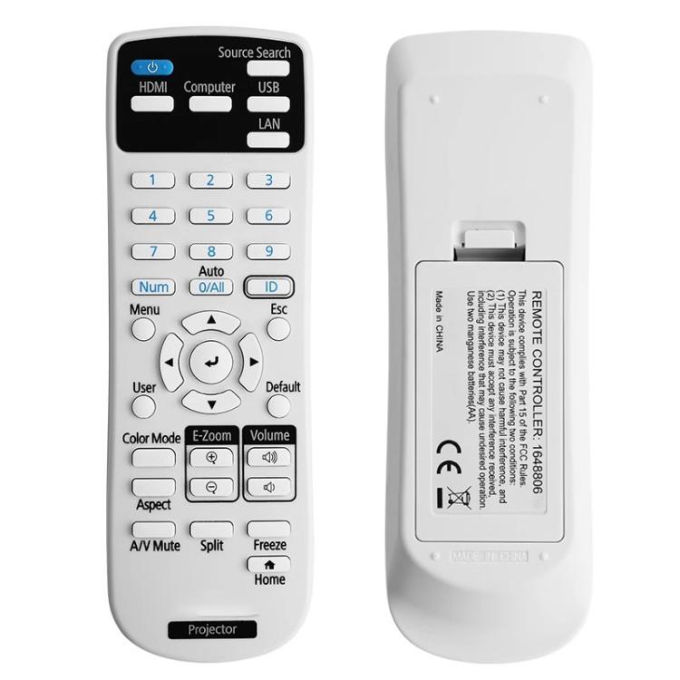 Control remoto para proyector Epson con función de identificación, compatible con los modelos CB-E10/FH06/W06/52/X06E.