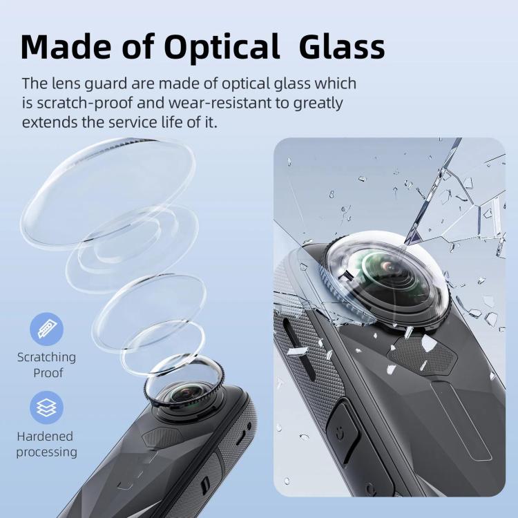 Protector de lente aMagisn desmontable antiarañazos para cámara Insta360 X5, Standard Edition