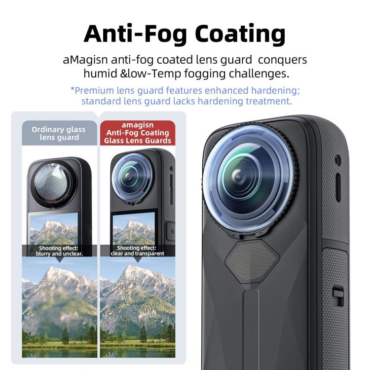 Protector de lente aMagisn desmontable antiarañazos para cámara Insta360 X5, Standard Edition