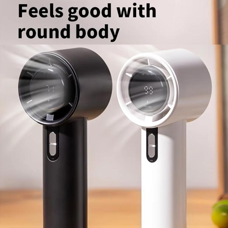 Ventilador portátil de alta velocidad de 100 velocidades y 1200 mAh, sin aspas, con pantalla digital y diseño compacto., 1200mAh