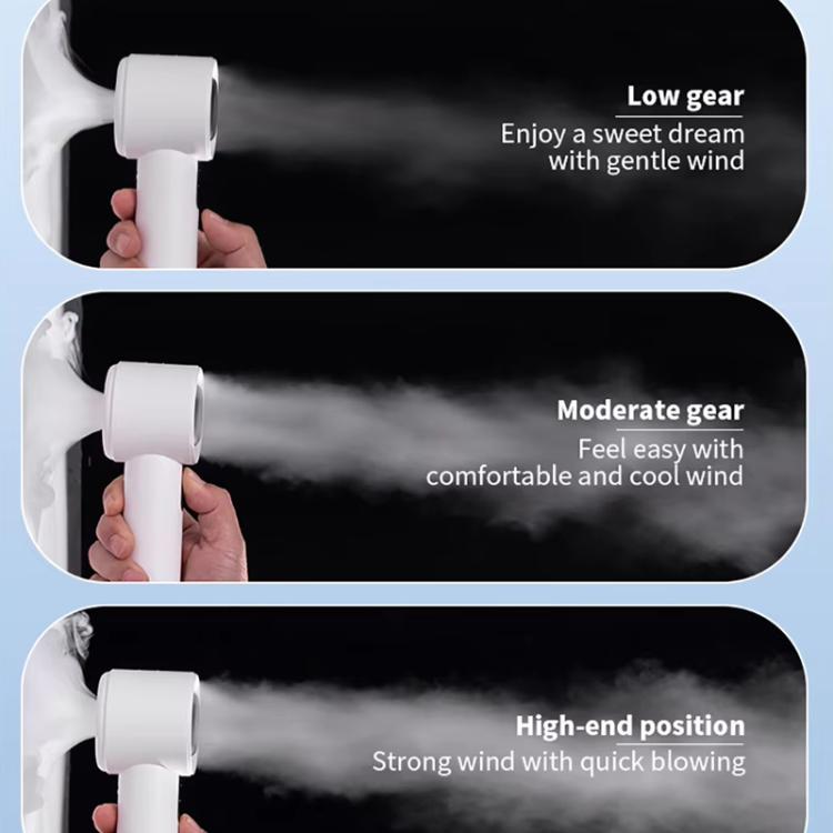Ventilador portátil de alta velocidad de 100 velocidades y 1200 mAh, sin aspas, con pantalla digital y diseño compacto., 1200mAh